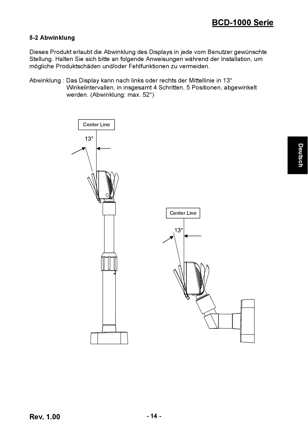 Samsung BCD-1000 user manual Abwinklung 