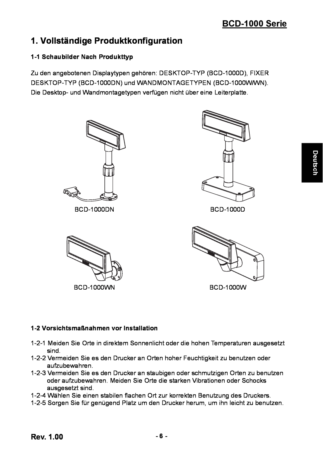 Samsung user manual BCD-1000 Serie 1. Vollständige Produktkonfiguration, Schaubilder Nach Produkttyp, Deutsch 