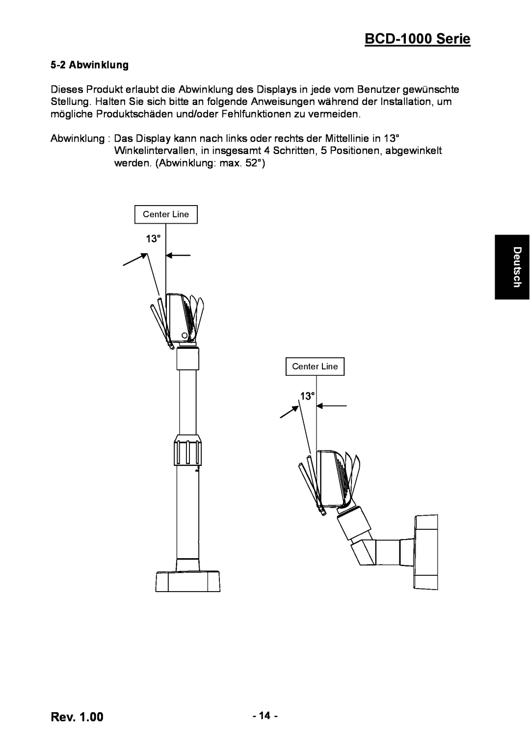 Samsung user manual Abwinklung, BCD-1000 Serie, Deutsch 