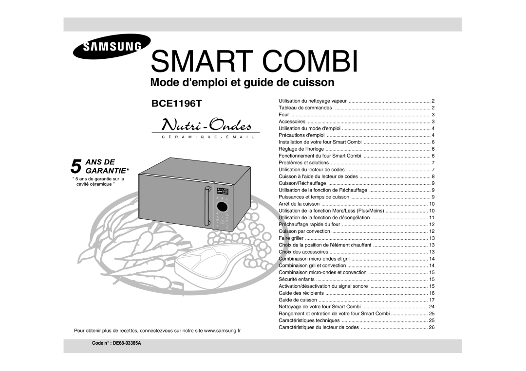 Samsung BCE1196T-B/XEF manual Cuisson par convection, Choix de la position de lélément chauffant 