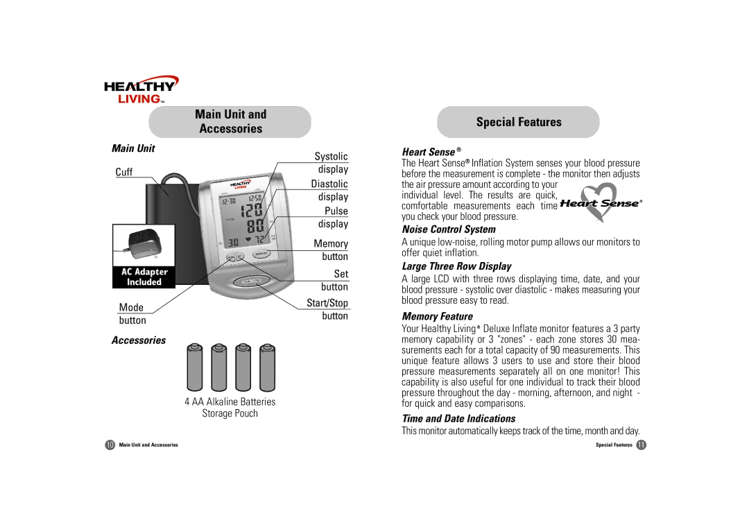 Samsung BD-3000S owner manual Main Unit Accessories, Special Features 