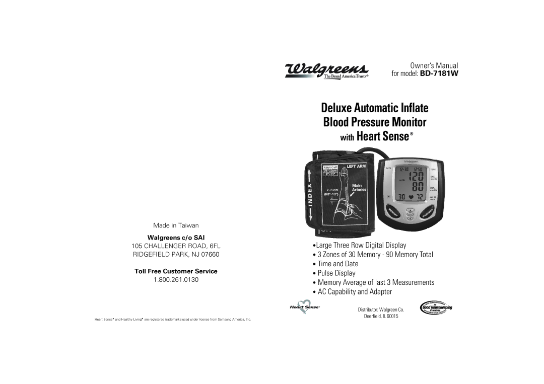 Samsung BD-7181W owner manual Walgreens c/o SAI 