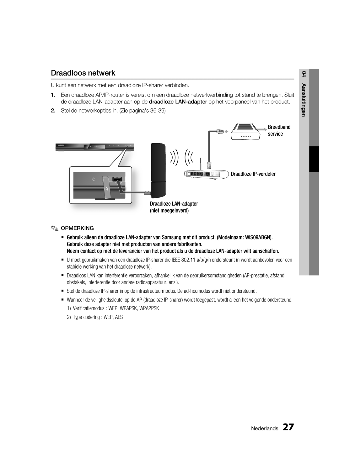 Samsung BD-C5300/XEF, BD-C5300/EDC, BD-C5300/XEN, BD-C5300/XEE manual Aansluitingen Nederlands 