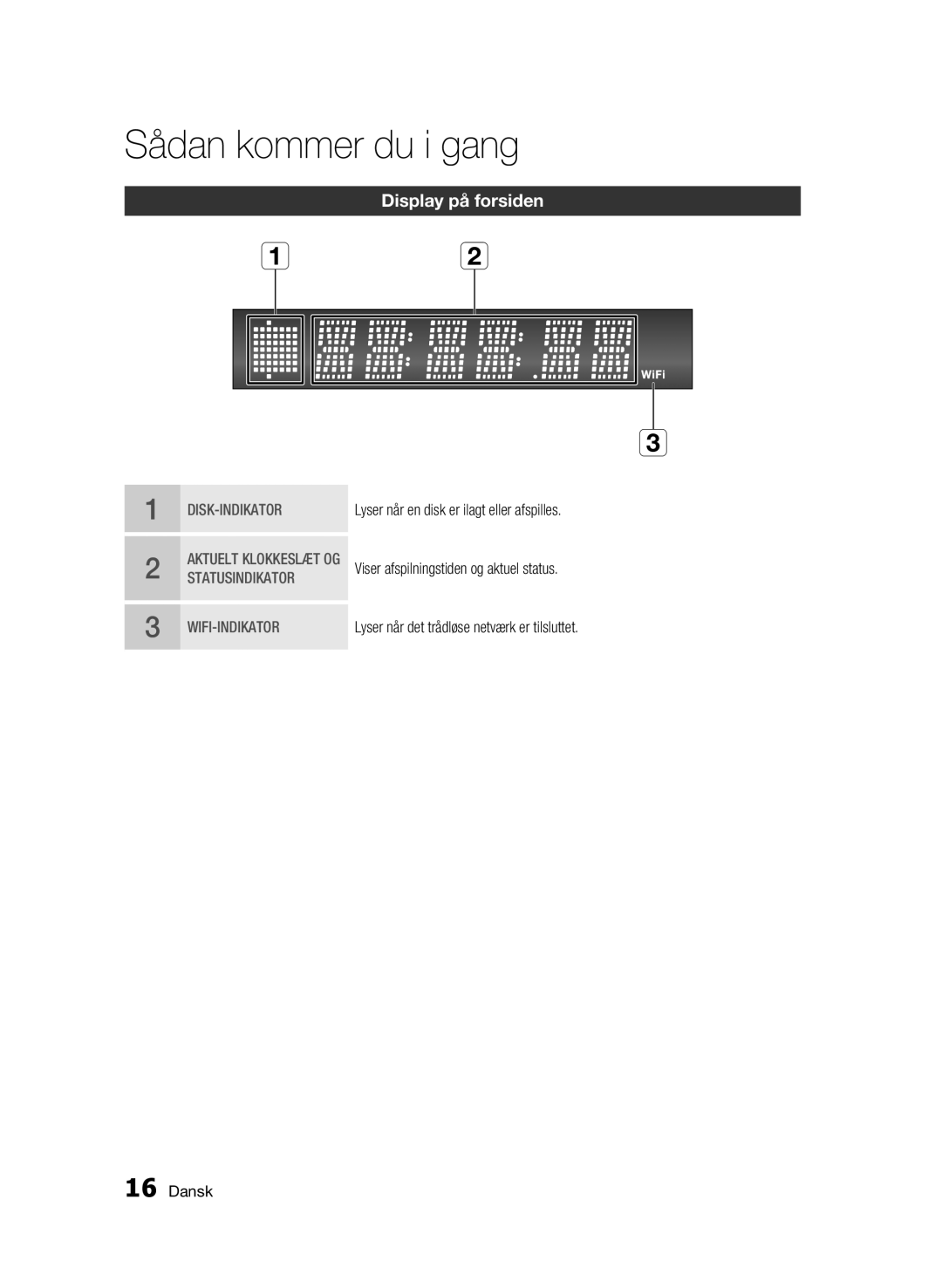 Samsung BD-C5300/XEE manual Display på forsiden, Disk-Indikator 