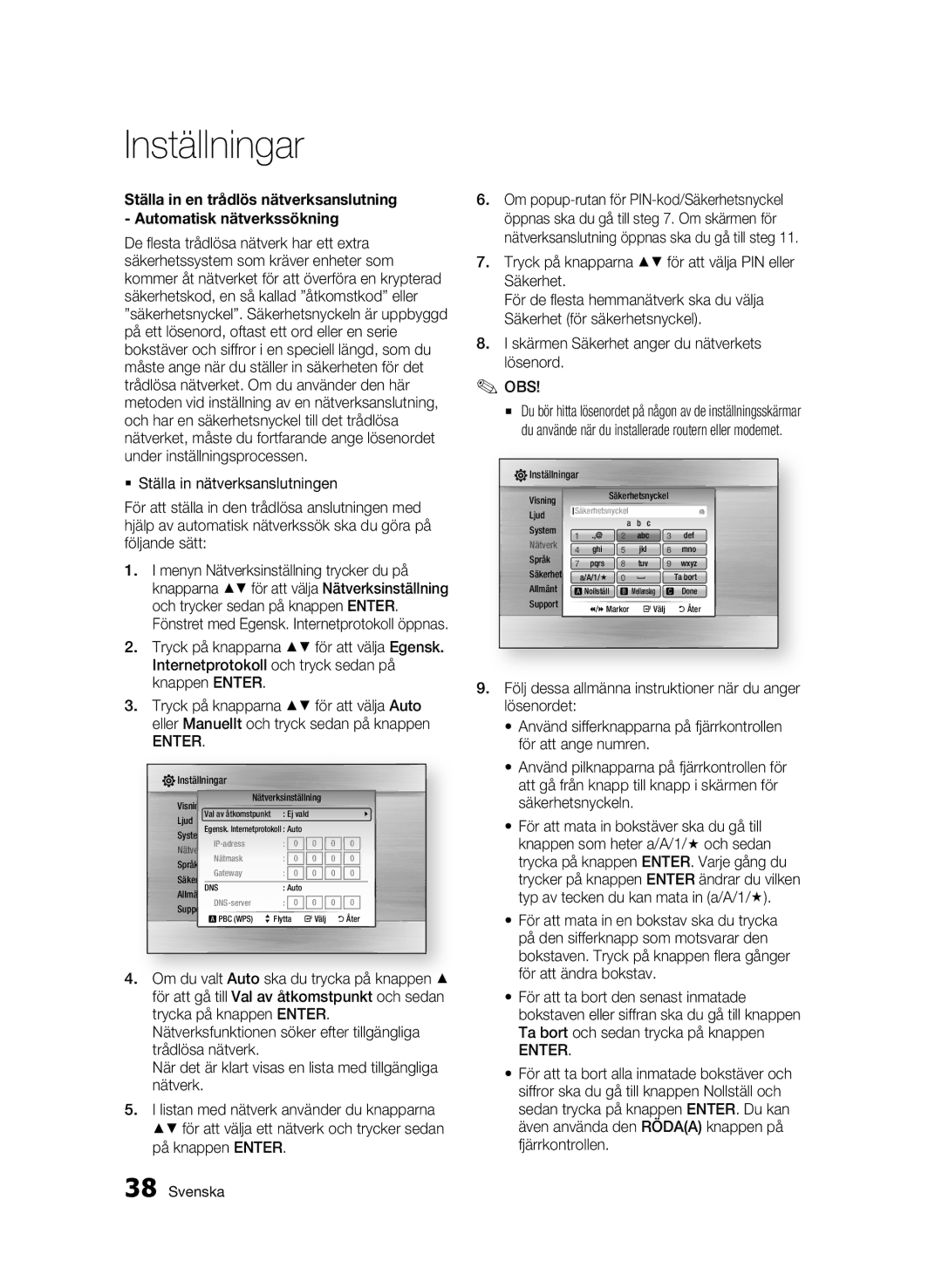 Samsung BD-C5300/XEE manual Allmänt DNS 