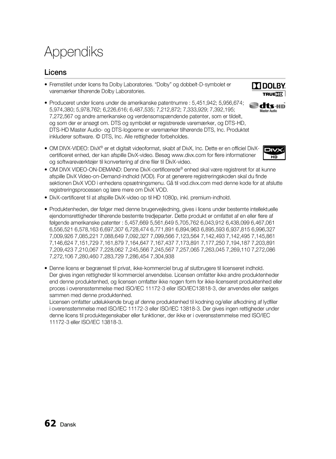 Samsung BD-C5300/XEE manual Licens 