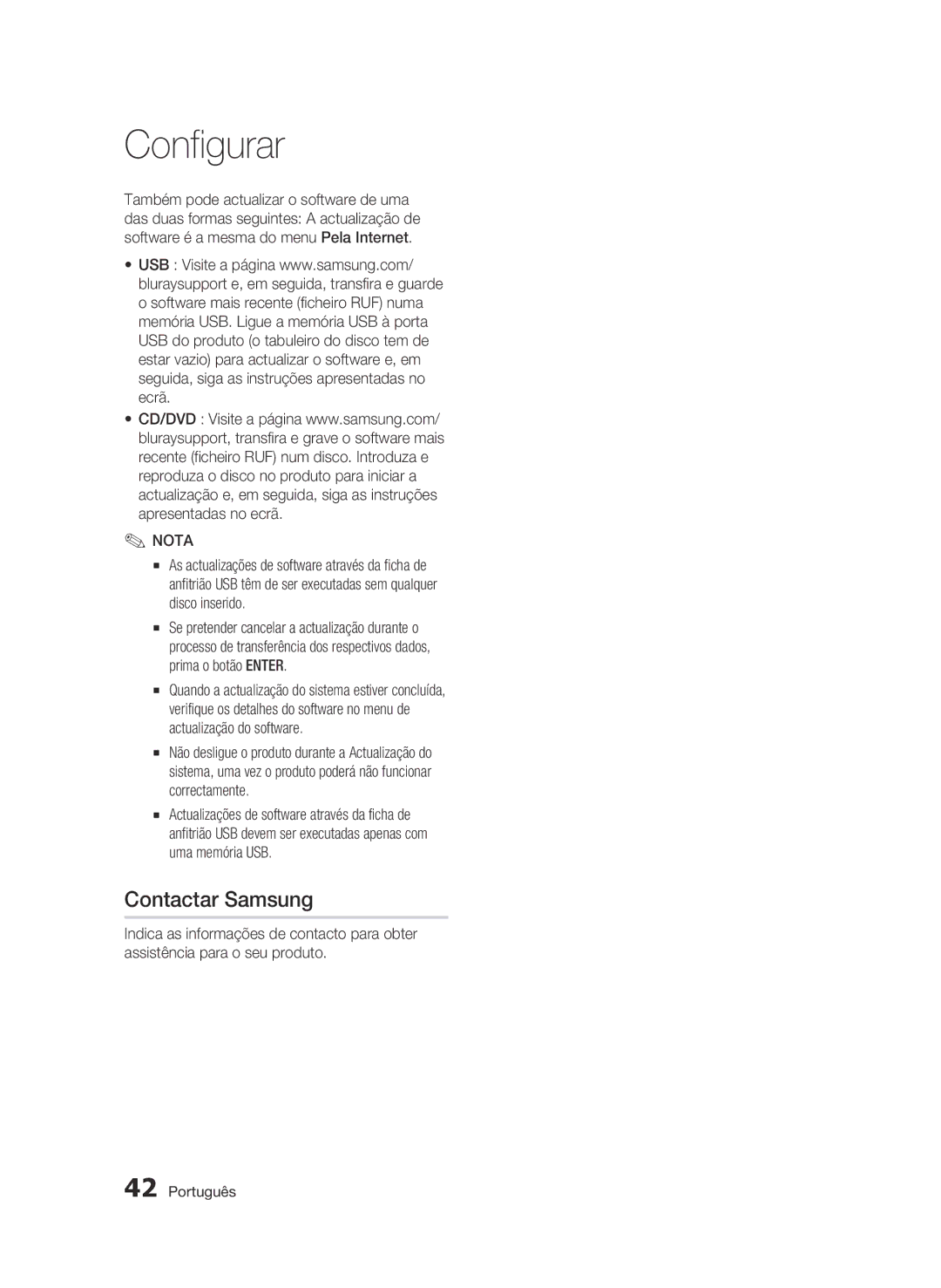 Samsung BD-C5300/XEF manual Contactar Samsung 