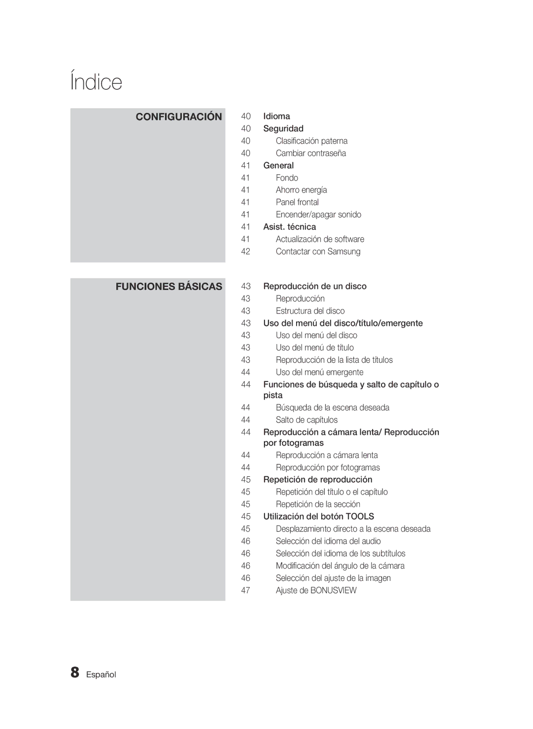 Samsung BD-C5300/XEF manual Funciones básicas 