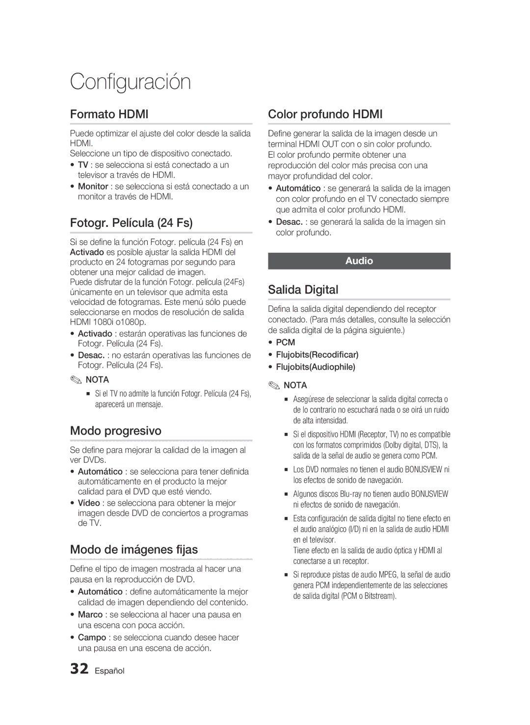 Samsung BD-C5300/XEF Fotogr. Película 24 Fs, Modo progresivo, Modo de imágenes fijas, Color profundo Hdmi, Salida Digital 