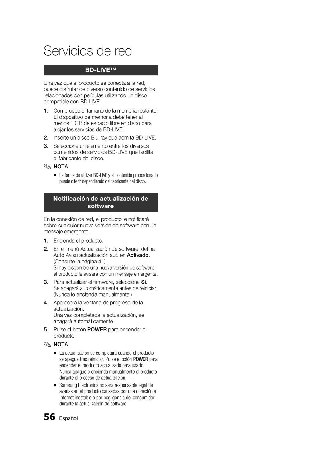 Samsung BD-C5300/XEF manual Español 