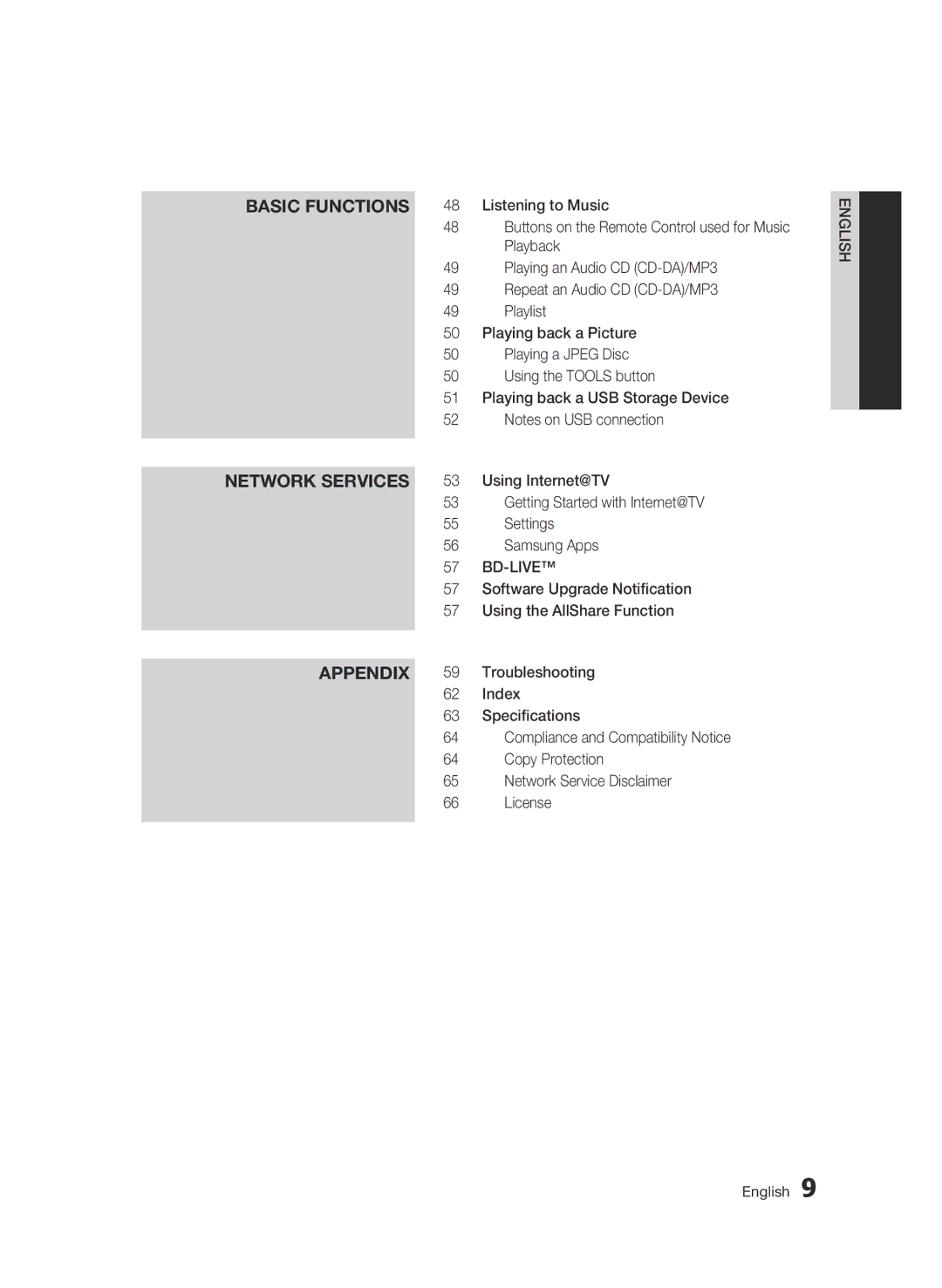 Samsung BD-C5900 user manual Bd-Live 