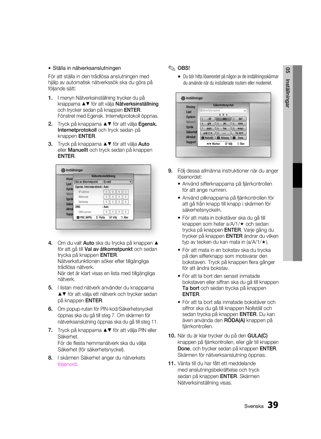 Samsung BD-C5900/XEE manual Allmänt DNS 