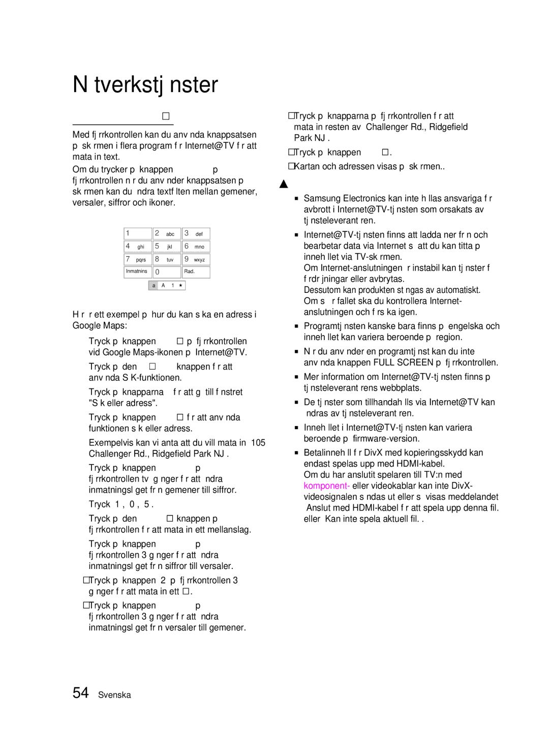 Samsung BD-C5900/XEE manual Använda knappsatsen, Tryck ‘1’, ‘0’, ‘5’ 