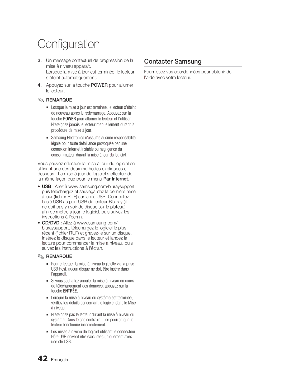 Samsung 01942G-BD-C6300-XAC-0823 user manual Contacter Samsung 