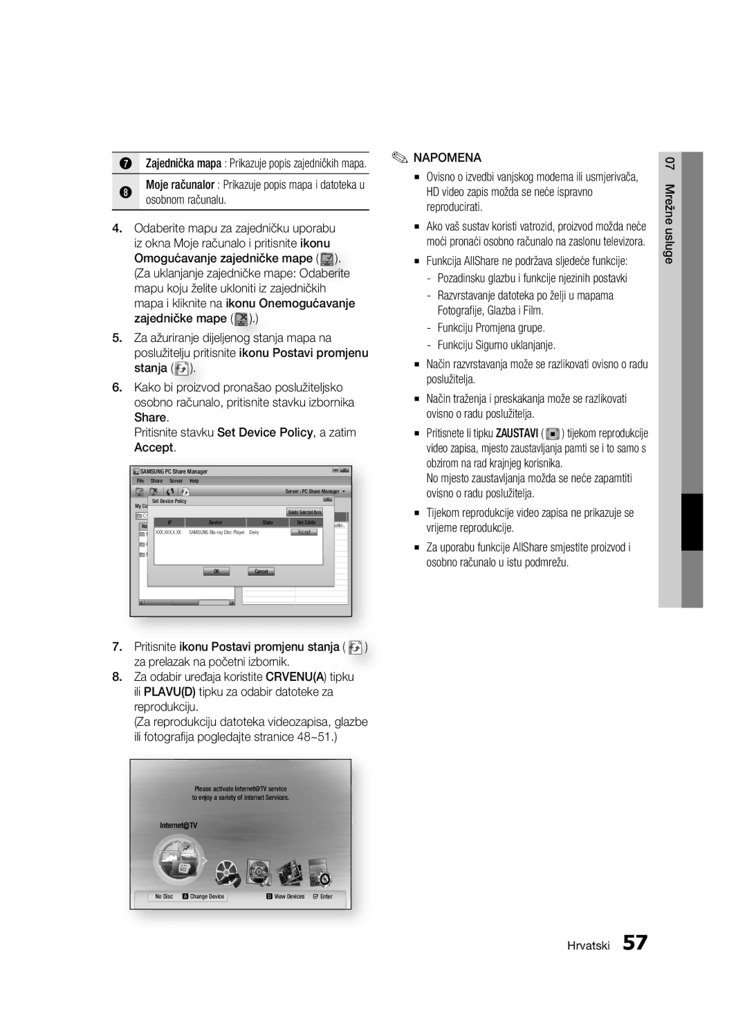 Samsung BD-C6500/EDC manual Osobnom računalu 