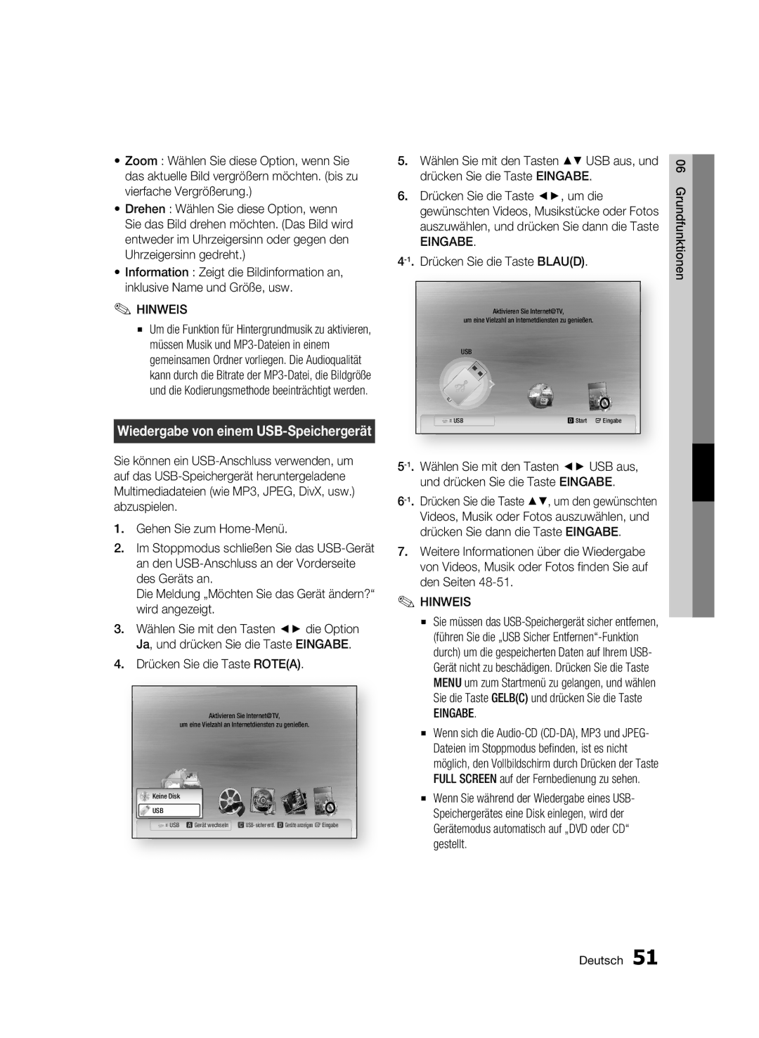 Samsung BD-C6500/XAA manual Drücken Sie die Taste Rotea, Drücken Sie die Taste , um die, Drücken Sie die Taste Blaud 