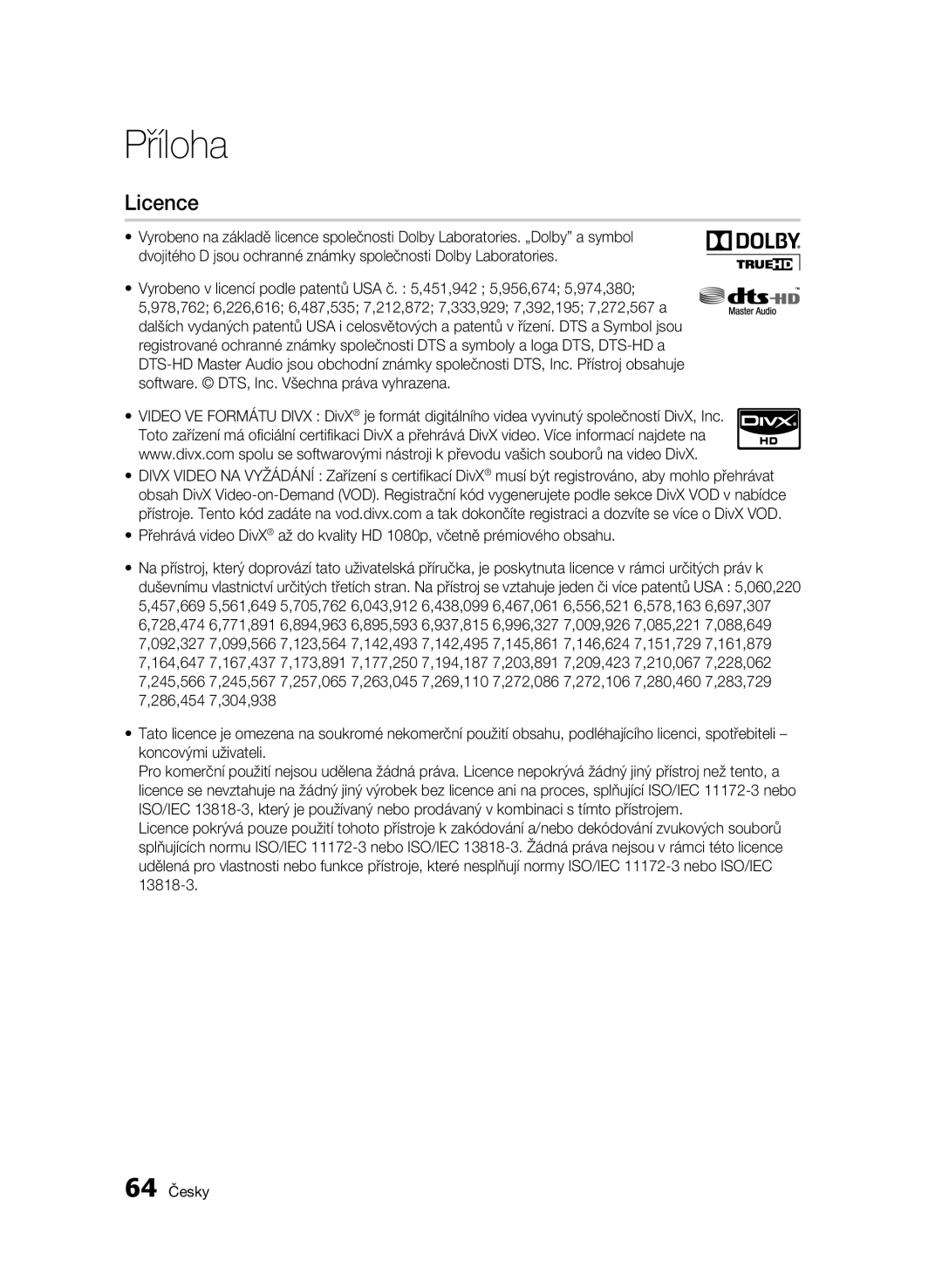 Samsung BD-C6500/XEE, BD-C6500/XEN, BD-C6500/EDC, BD-C6500/XAA, BD-C6500/XEF manual Licence 