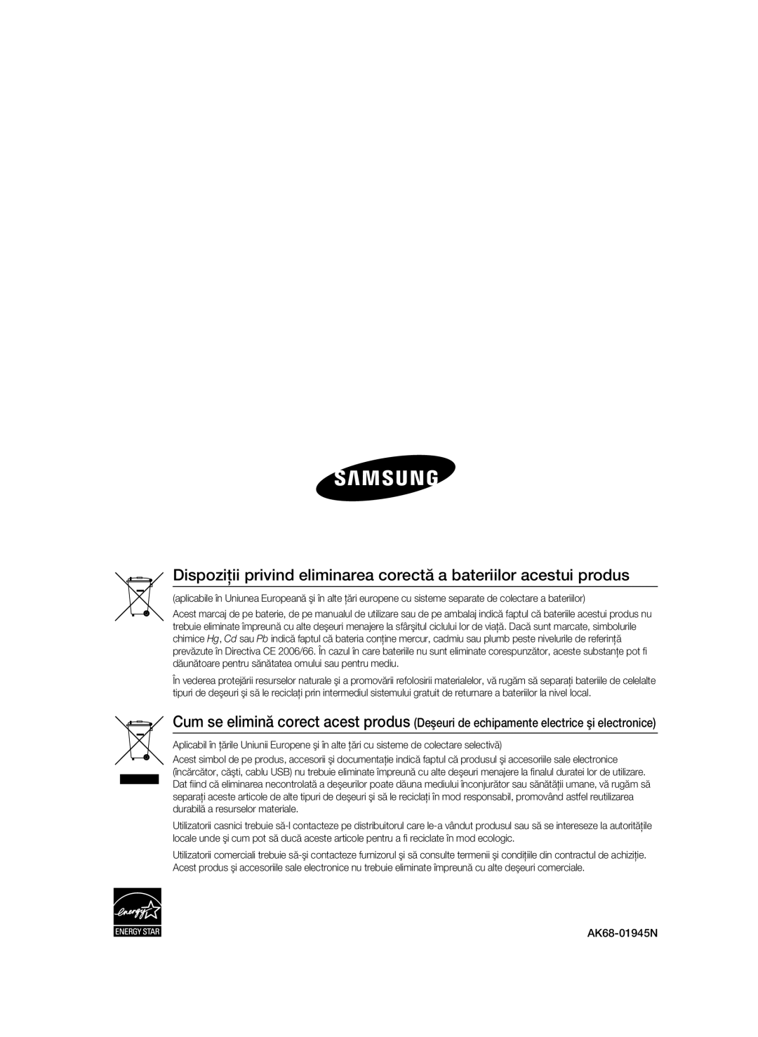 Samsung BD-C6900/EDC manual AK68-01945N 