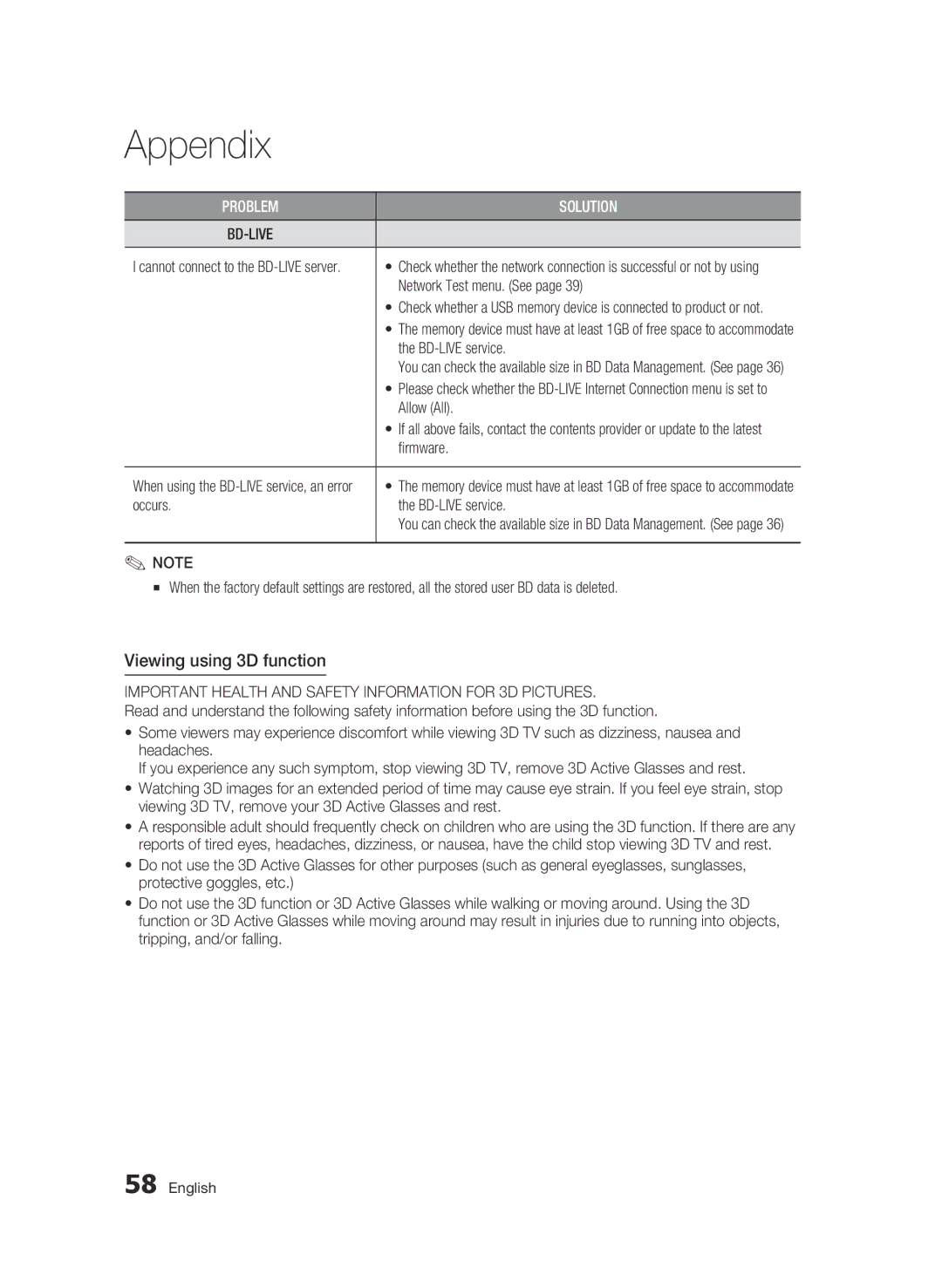 Samsung BD-C6900/MEA, BD-C6900/SAM manual Viewing using 3D function 