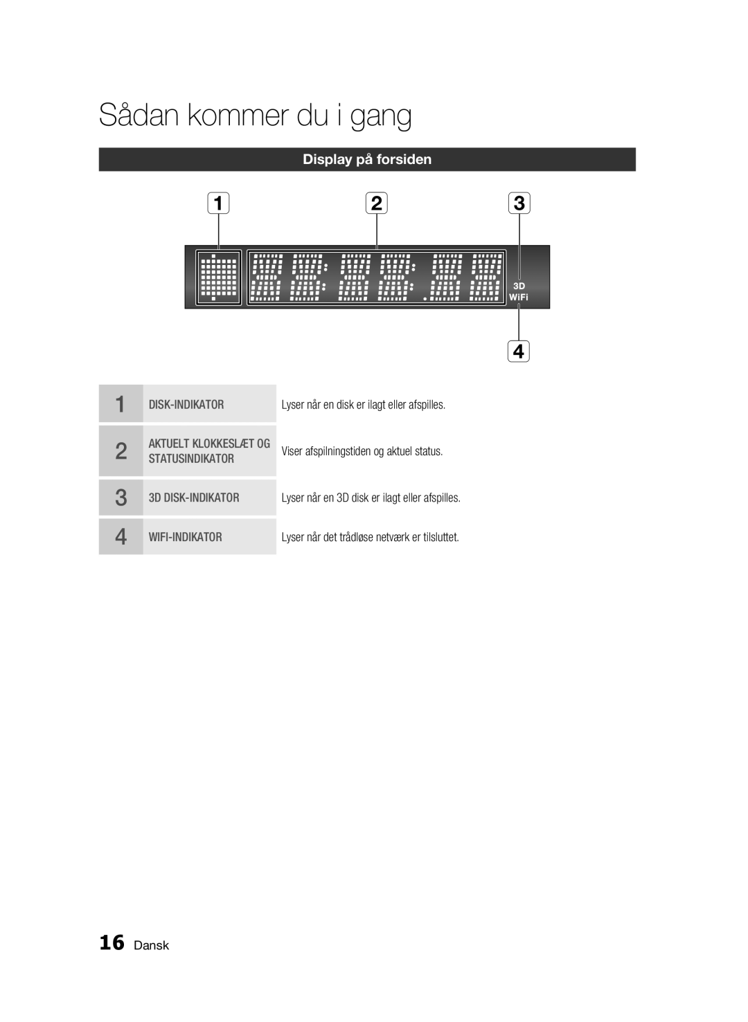 Samsung BD-C6900/XEE manual Display på forsiden, Disk-Indikator 