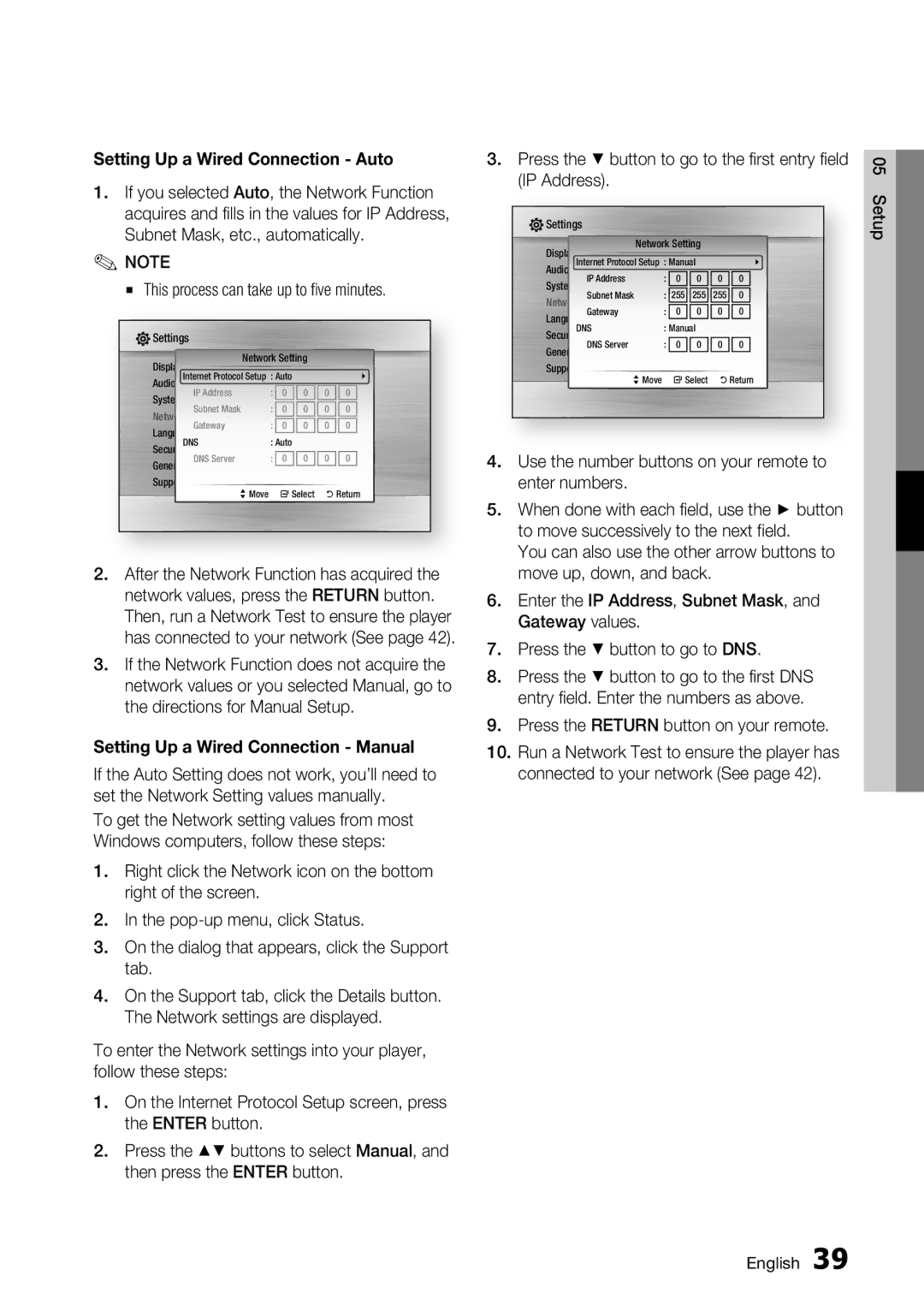 Samsung BD-C7500 This process can take up to five minutes, Use the number buttons on your remote to enter numbers 