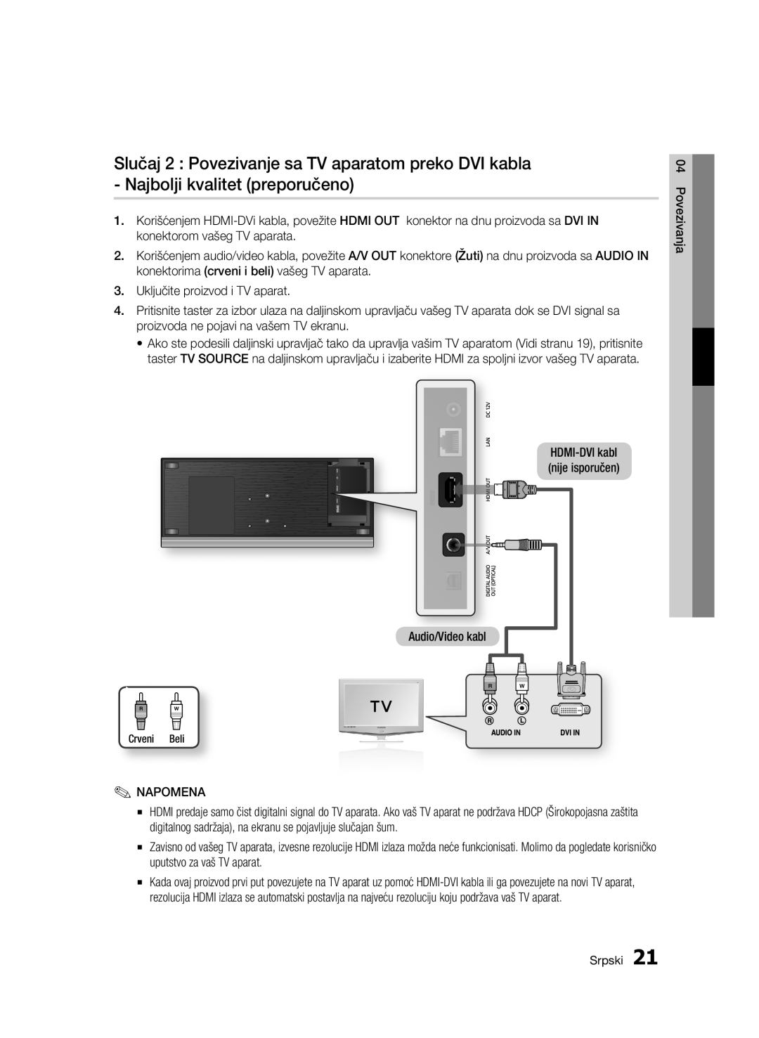 Samsung BD-C7500/EDC manual Povezivanja 