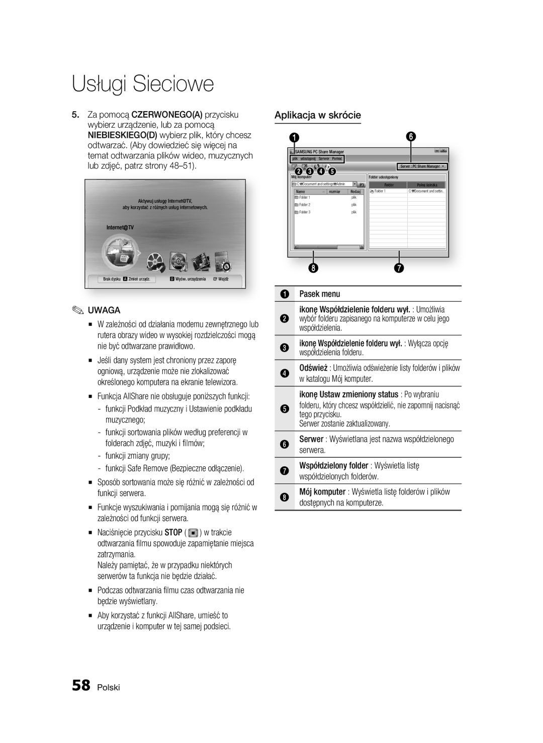 Samsung BD-C7500W/XEE Aplikacja w skrócie, Funkcji Podkład muzyczny i Ustawienie podkładu muzycznego, Funkcji zmiany grupy 