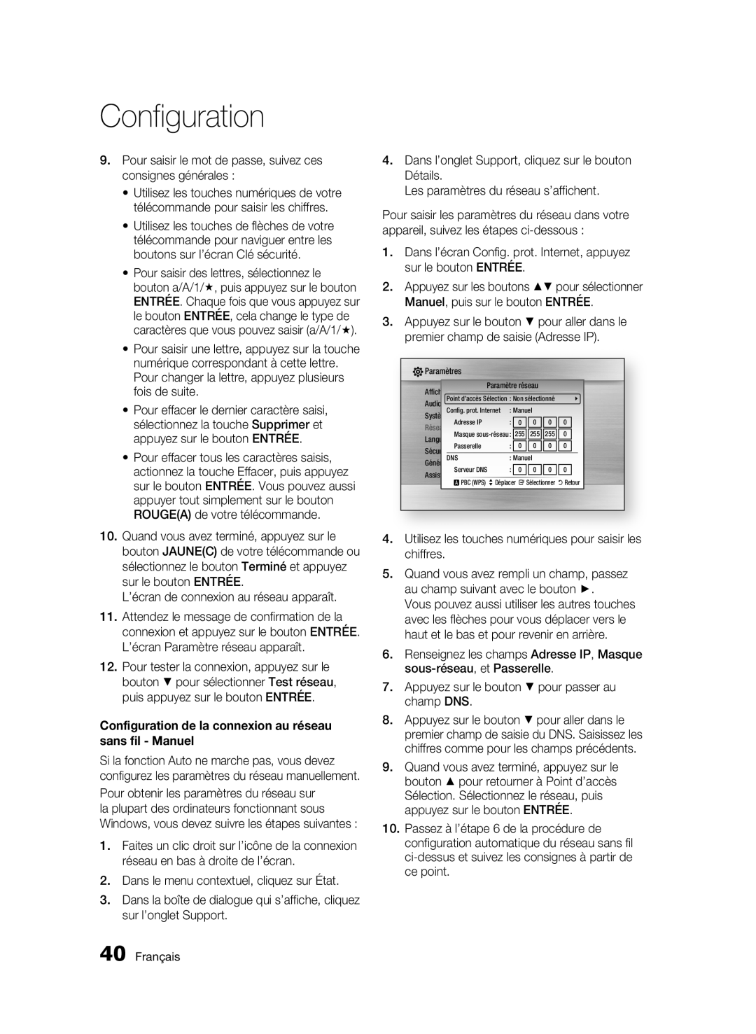 Samsung BD-C7500/XEF, BD-C7500/EDC manual Pour saisir le mot de passe, suivez ces consignes générales 