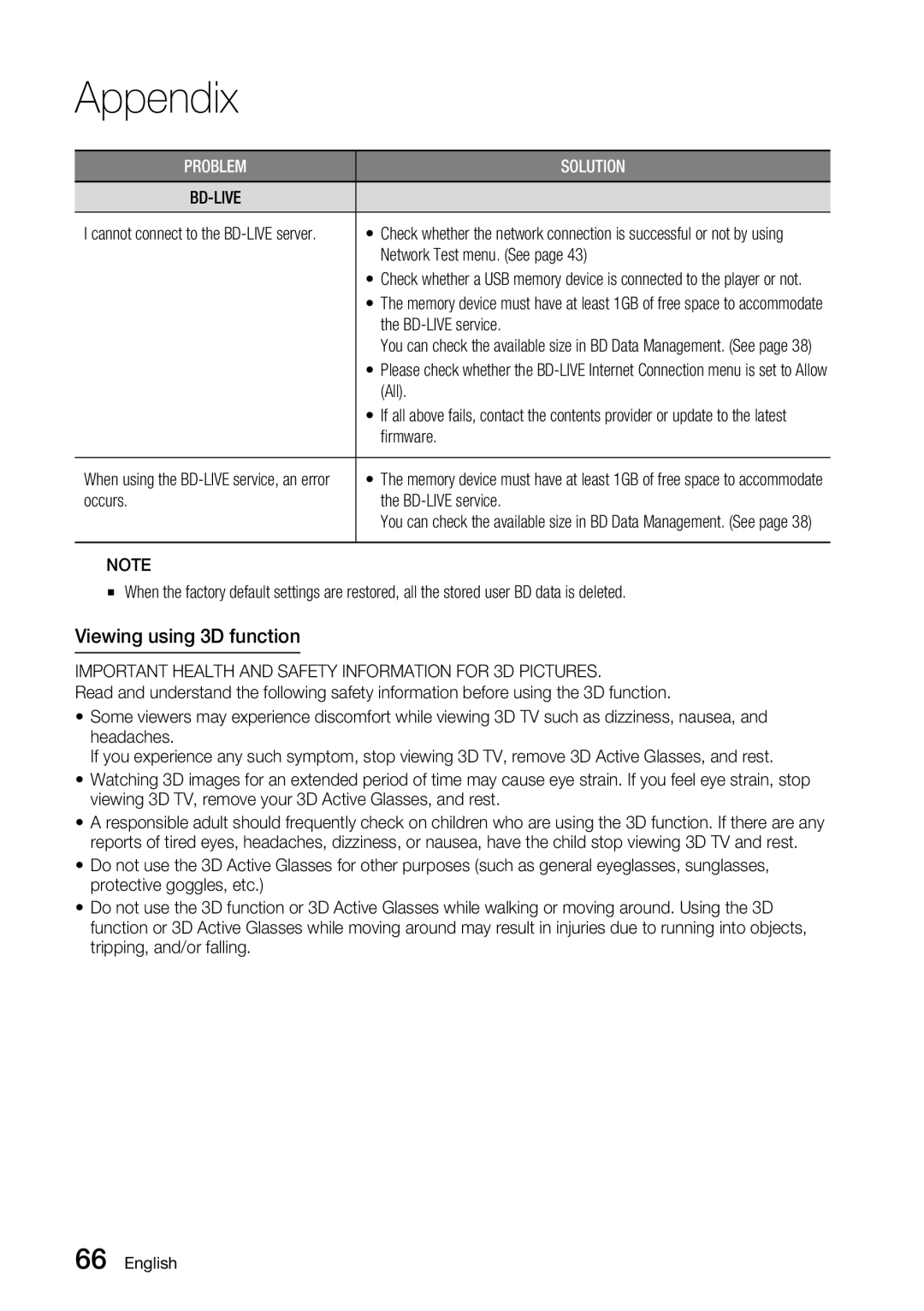 Samsung BD-C7900 user manual Viewing using 3D function 