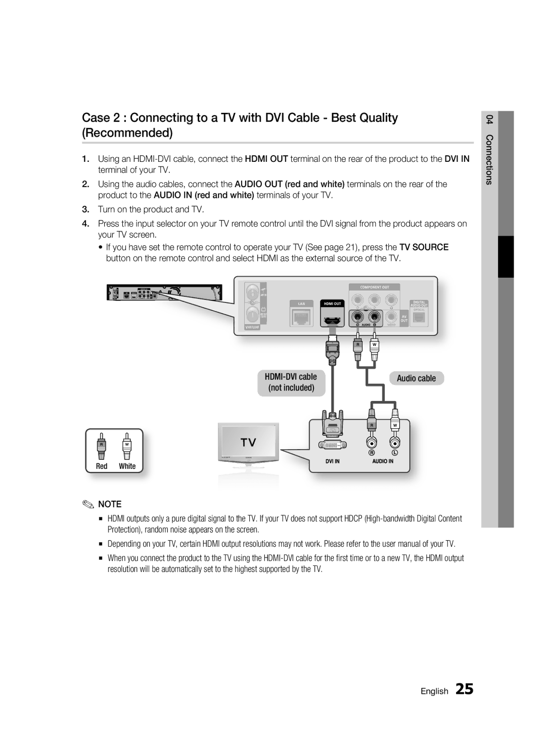 Samsung BD-C8500/EDC, BD-C8200/EDC, BD-C8200/XEN, BD-C8500/XEN, BD-C8200/XEF, BD-C8500/XEF, BD-C8500/XEE Audio cable, Red White 