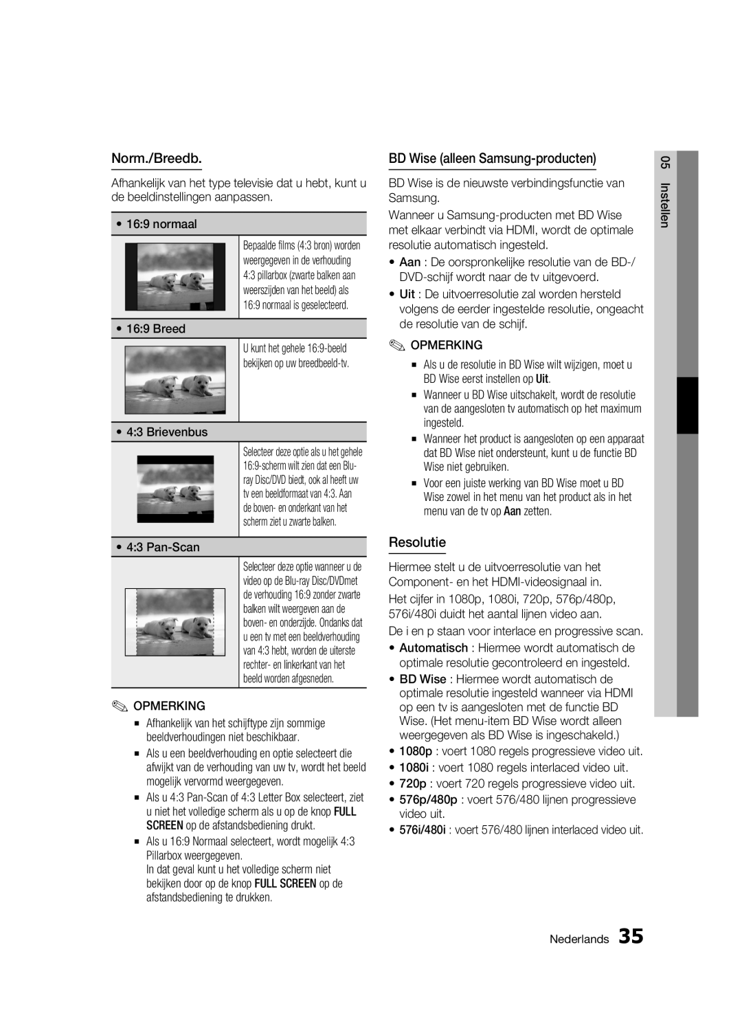 Samsung BD-C8500/XEF, BD-C8200/EDC, BD-C8500/EDC, BD-C8200/XEN Norm./Breedb, BD Wise alleen Samsung-producten, Resolutie 