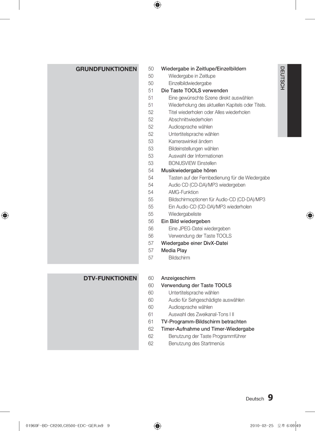 Samsung BD-C8500/XEN Wiedergabe in Zeitlupe/Einzelbildern, Einzelbildwiedergabe, Die Taste Tools verwenden, AMG-Funktion 