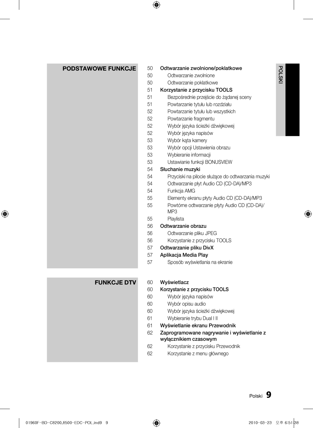 Samsung BD-C8200/XEN Odtwarzanie zwolnione/poklatkowe, Odtwarzanie poklatkowe, Korzystanie z przycisku Tools, Funkcja AMG 