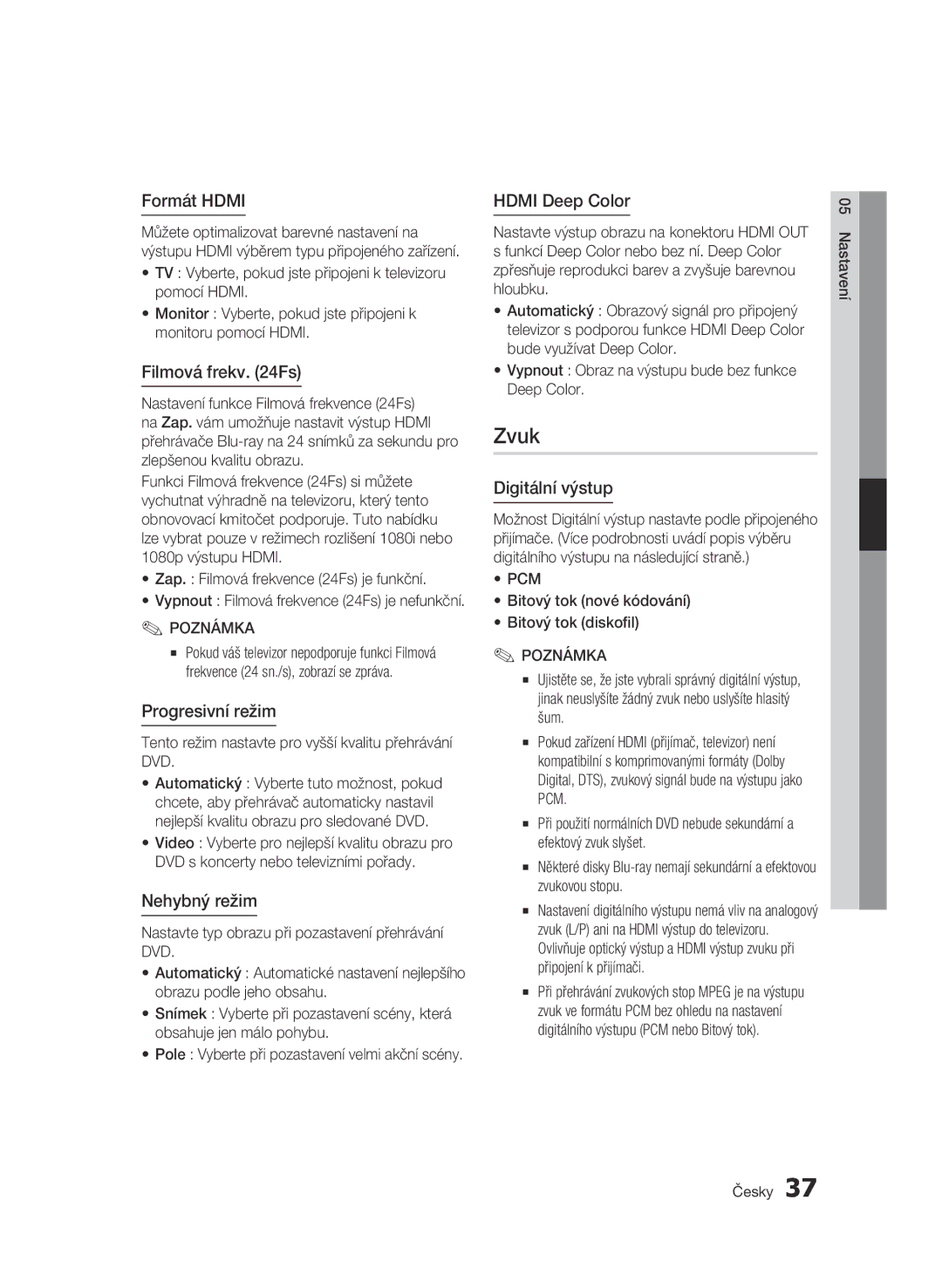 Samsung BD-C8500/EDC, BD-C8200/EDC manual Zvuk 