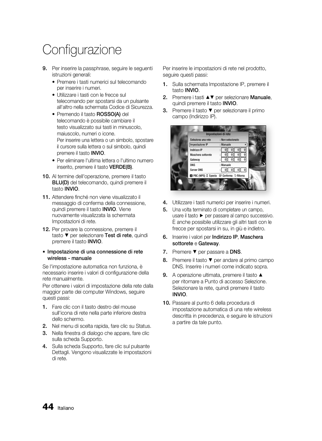 Samsung BD-C8500/XEF, BD-C8500/EDC, BD-C8200/XEF manual Utilizzare i tasti numerici per inserire i numeri 