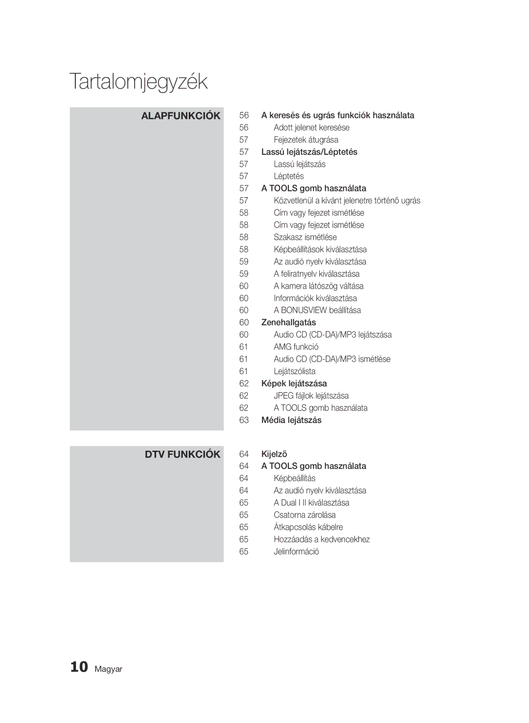 Samsung BD-D8900/EN manual Képbeállítás, Dual I II kiválasztása, Csatorna zárolása, Átkapcsolás kábelre, Jelinformáció 