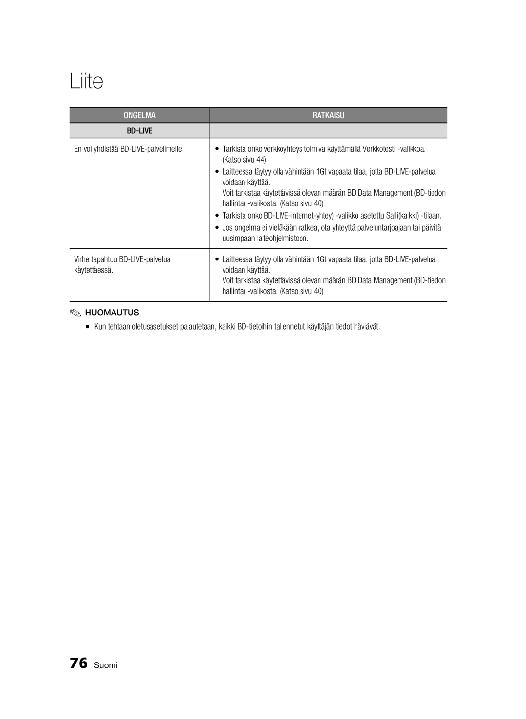 Samsung BD-C8900/XEE manual Voidaan käyttää, Hallinta -valikosta. Katso sivu, Uusimpaan laiteohjelmistoon 