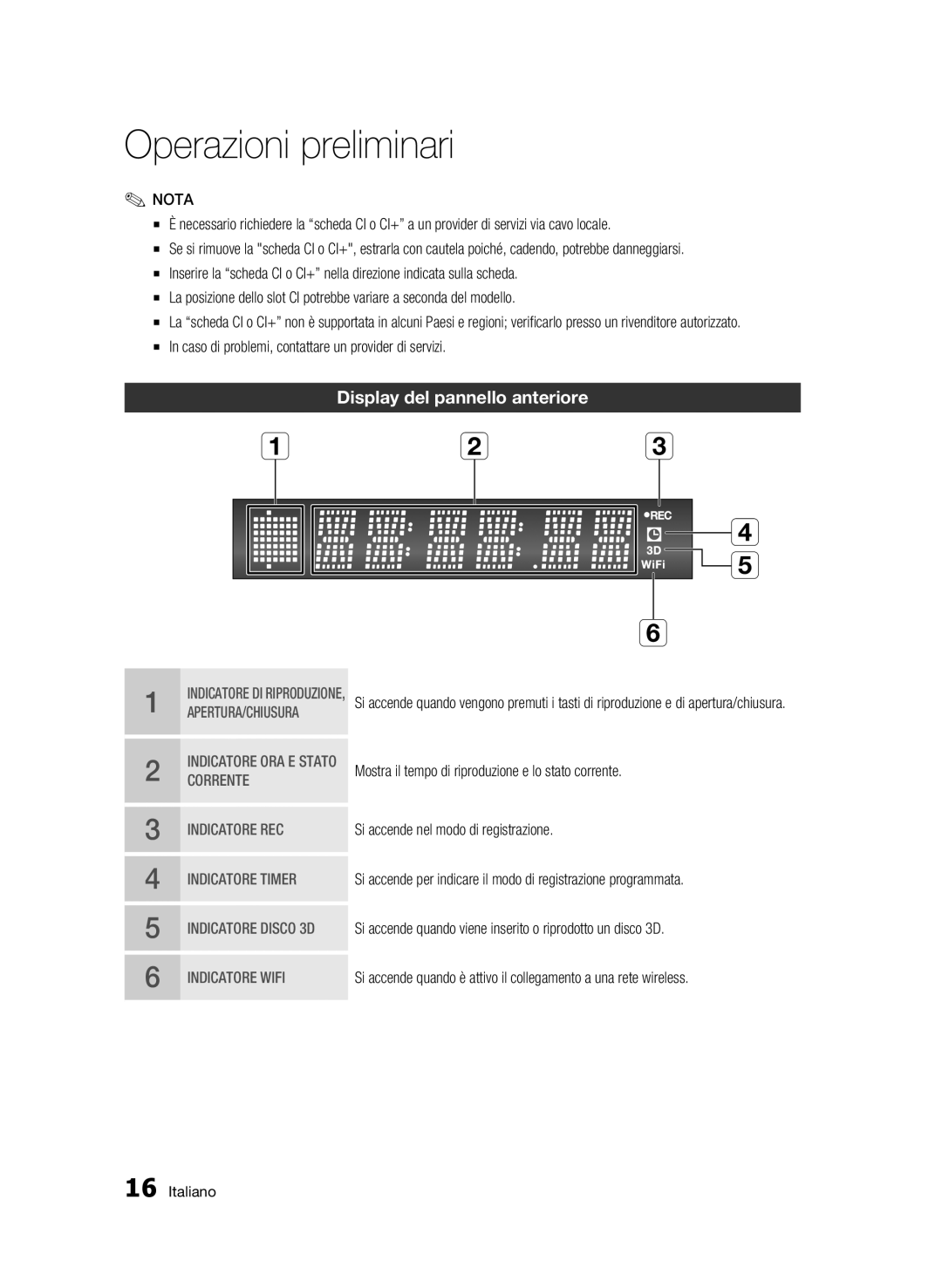 Samsung BD-C8900/XEF manual Display del pannello anteriore, Caso di problemi, contattare un provider di servizi 