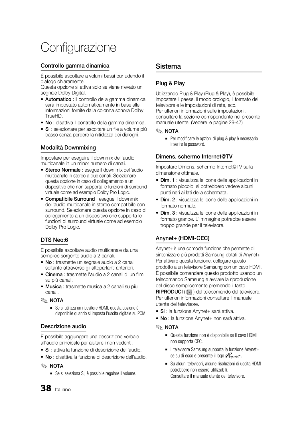 Samsung BD-C8900/XEF manual Sistema 