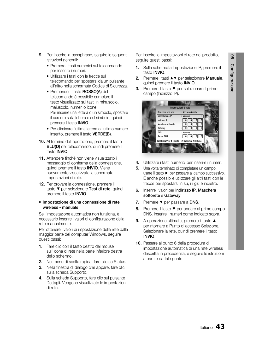 Samsung BD-C8900/XEF manual Utilizzare i tasti numerici per inserire i numeri 