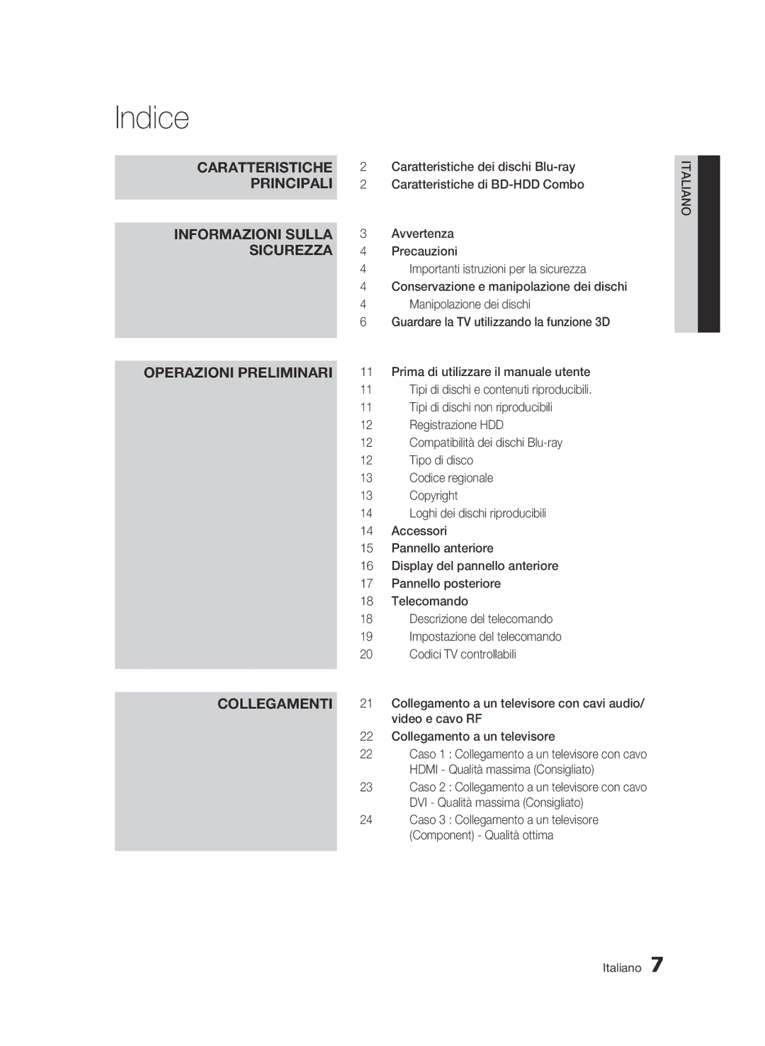 Samsung BD-C8900/XEF manual Indice 