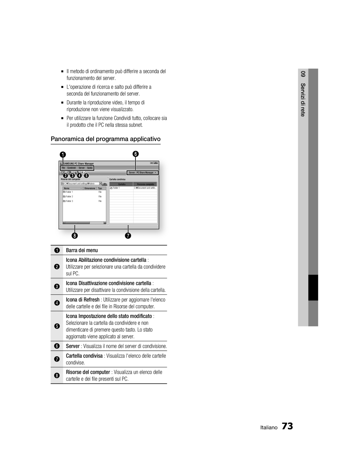 Samsung BD-C8900/XEF manual Panoramica del programma applicativo 