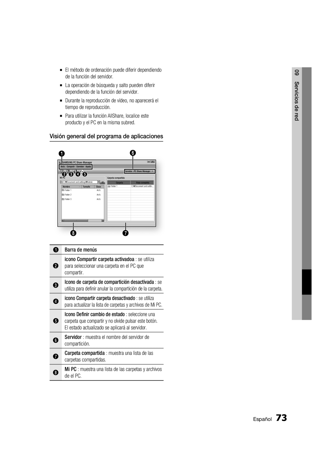 Samsung BD-C8900/XEF manual Visión general del programa de aplicaciones 