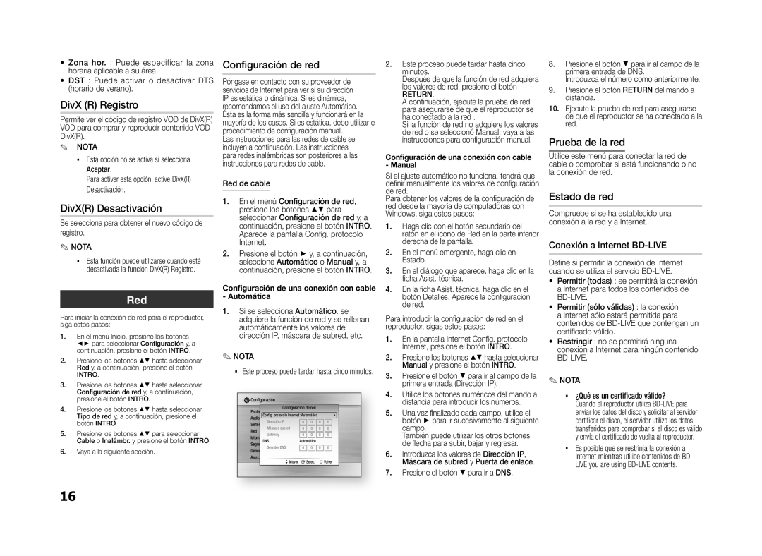 Samsung BD-D5100/ZF manual Red 