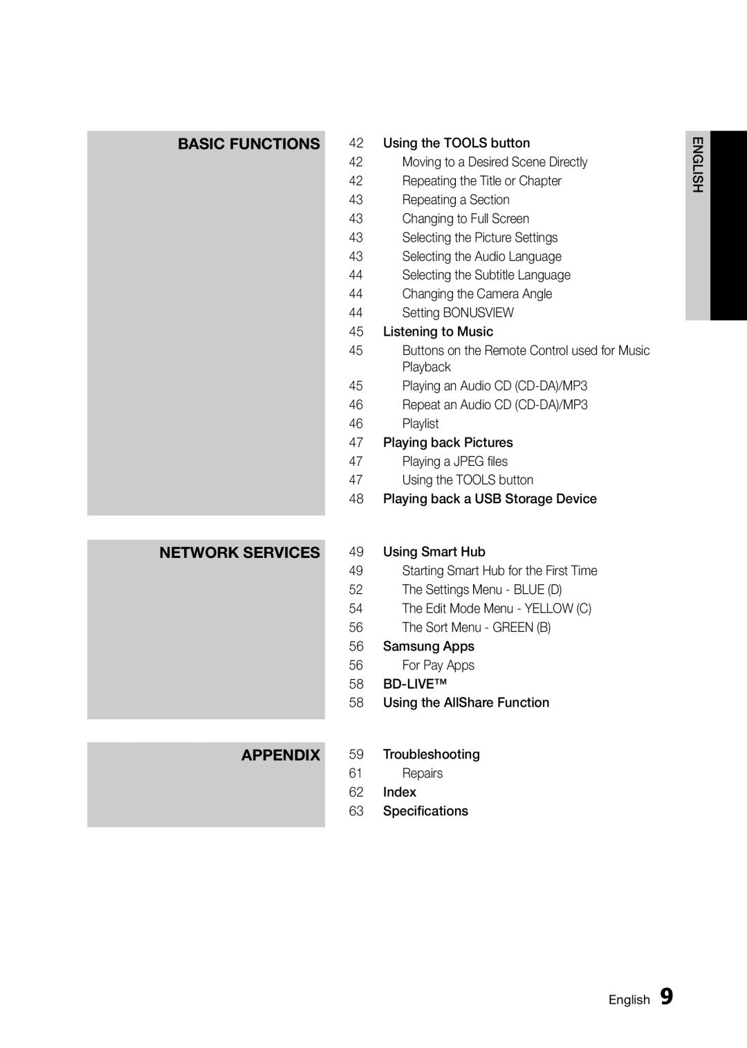 Samsung BD-D5300 user manual Bd-Live 