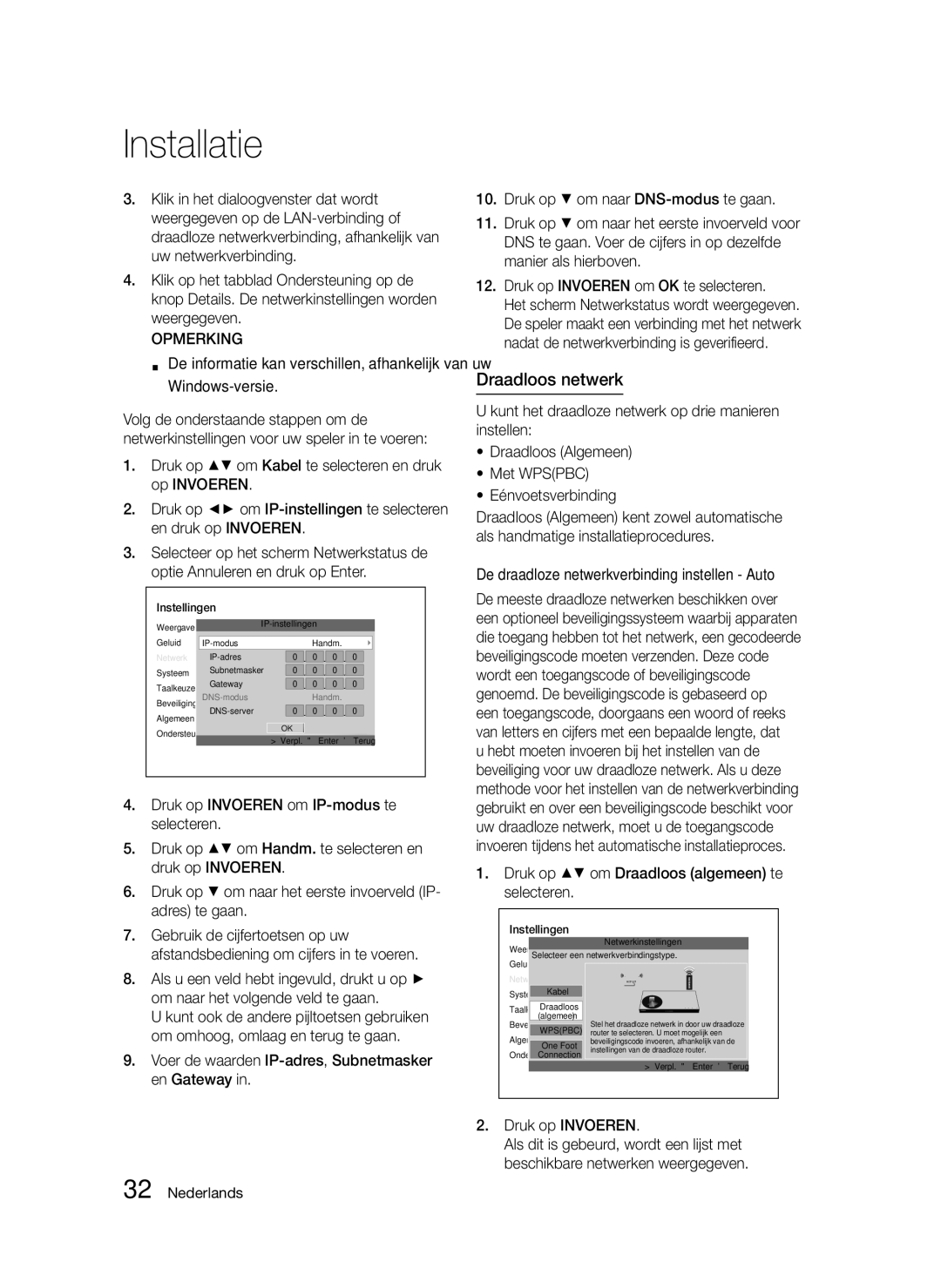 Samsung BD-D5300/XN, BD-D5300/EN, BD-D5300/ZF, BD-D5300/XE Draadloos netwerk, De draadloze netwerkverbinding instellen Auto 