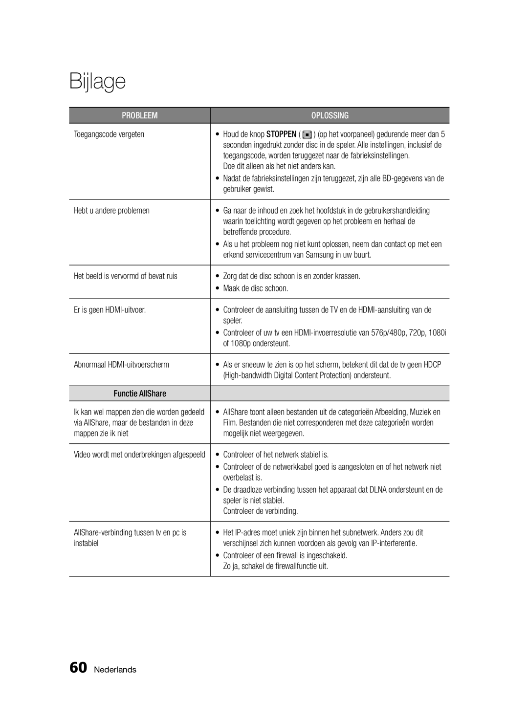 Samsung BD-D5300/XN manual Toegangscode vergeten, Doe dit alleen als het niet anders kan, Betreffende procedure, Speler 