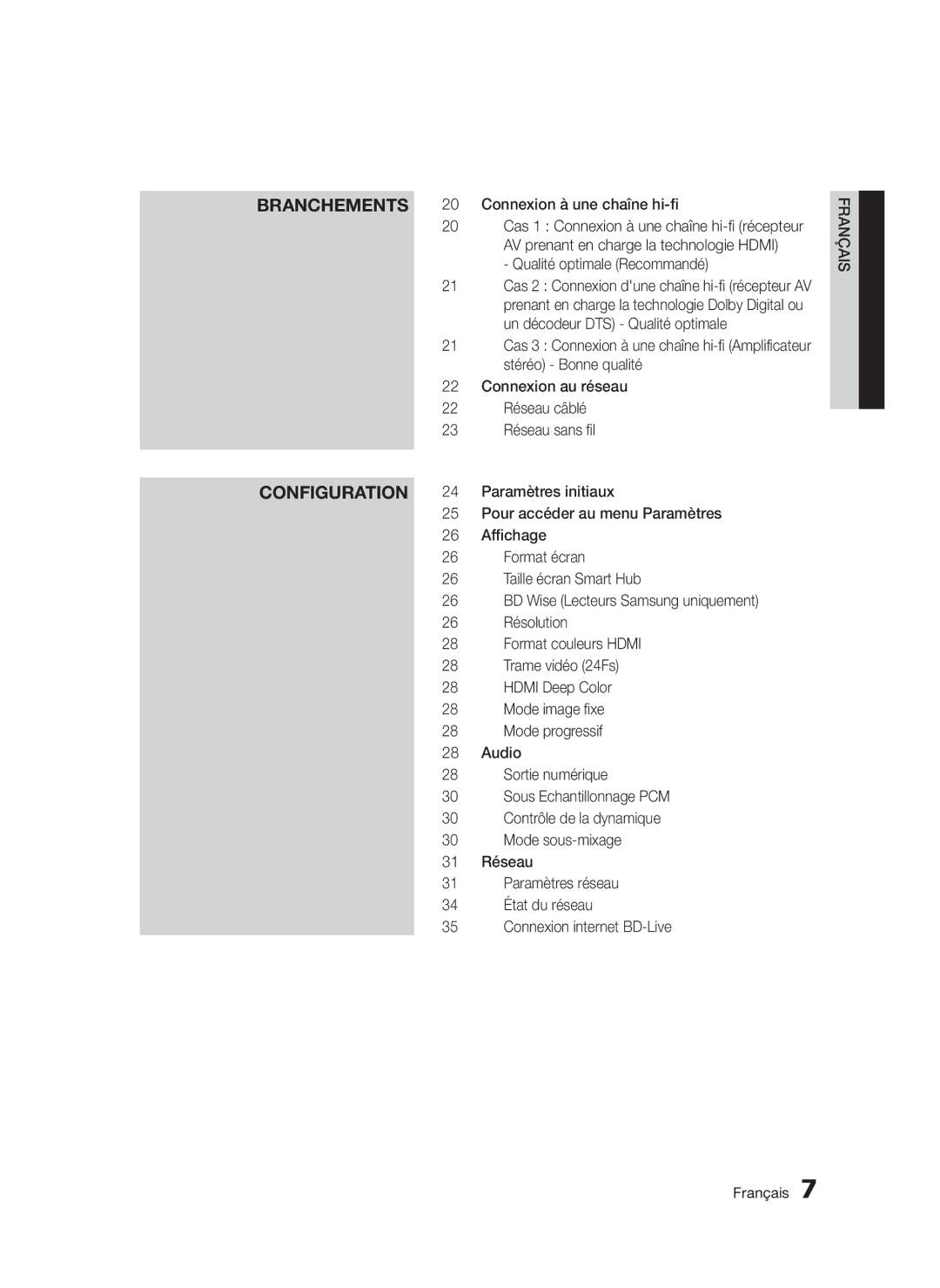 Samsung BD-D5300/XE, BD-D5300/EN, BD-D5300/XN, BD-D5300/ZF manual Configuration 