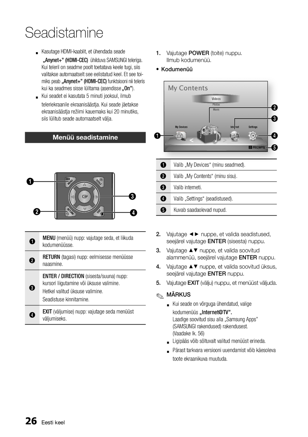 Samsung BD-D5300/EN manual My Contents 