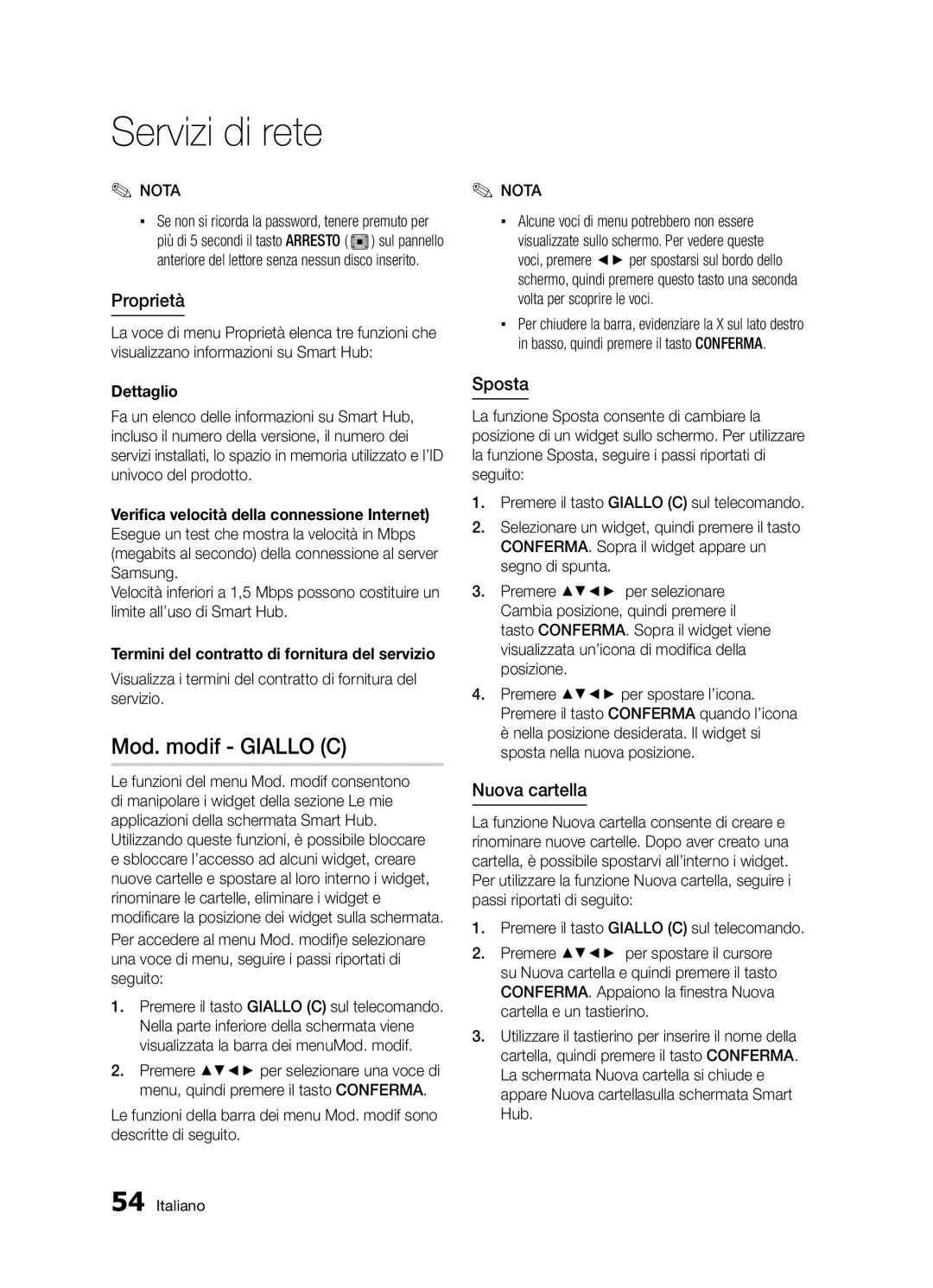 Samsung BD-D5300/ZF manual Mod. modif Giallo C, Proprietà, Sposta, Nuova cartella, Dettaglio 